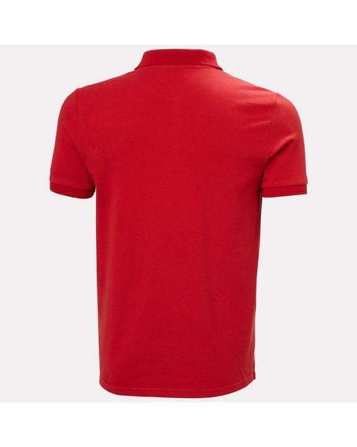 Toulon Graphic Polo Rosso di Helly Hansen in Red da Uomo