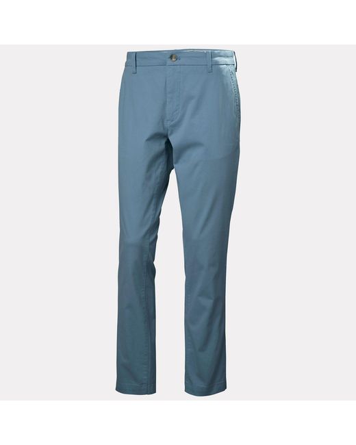 Helly Hansen Blue Bryggen Chino Trousers for men