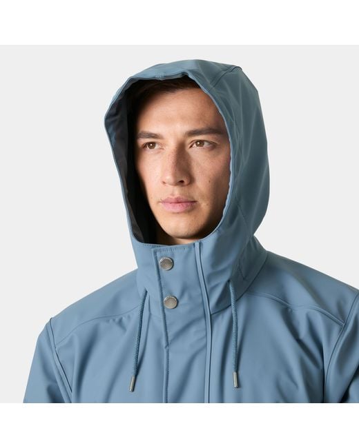 Helly Hansen Blue Moss Windproof Rain Coat for men