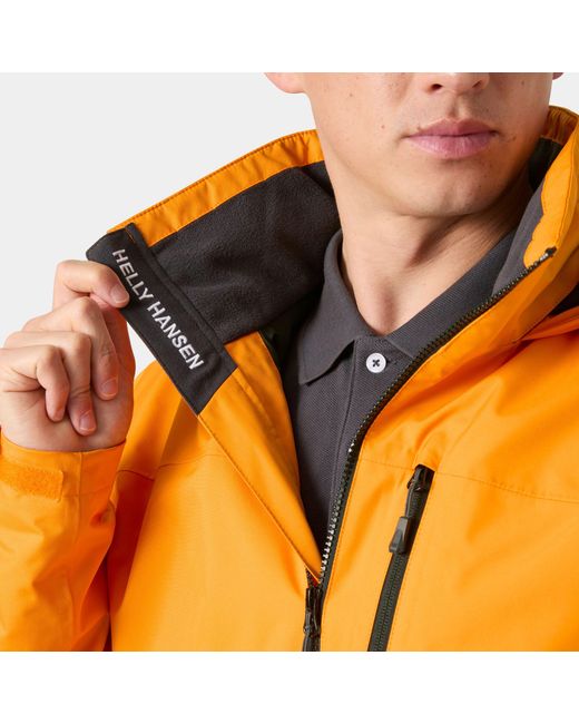 Helly Hansen Orange Crew Hooded Midlayer Jacket 2.0 for men