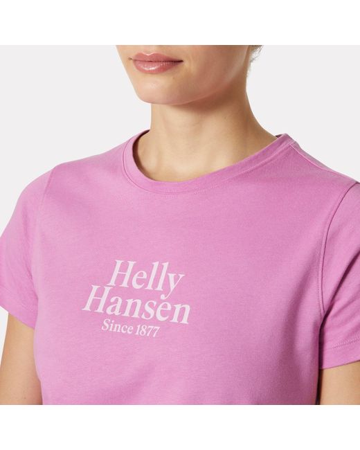 Helly Hansen Purple Core Graphic T-Shirt 2.0 Damen