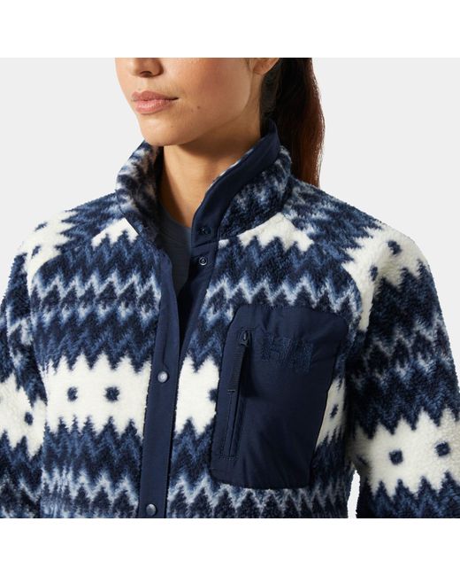 Helly Hansen Blue Imperial Printed Pile Snap