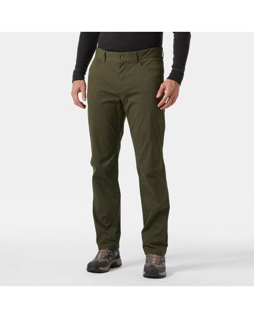 Helly Hansen Green Holmen 5 Pocket Trousers for men