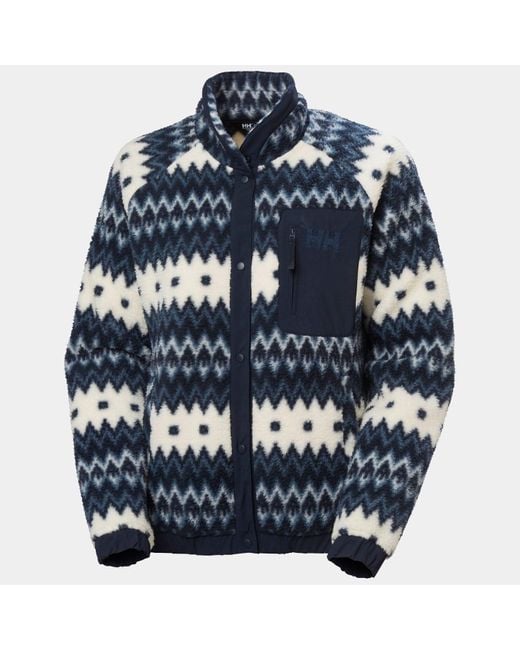 Helly Hansen Blue Imperial Printed Pile Snap