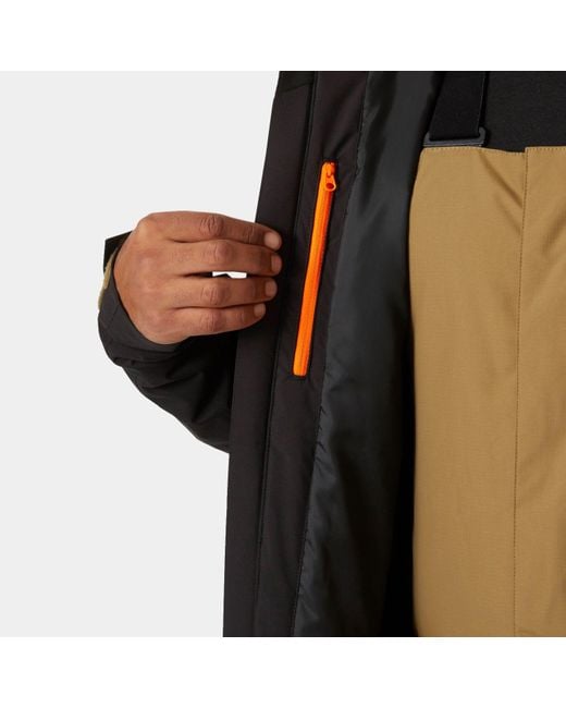Giacca Da Sci Uomo Powderface Con Cappuccio Marrone di Helly Hansen in Black da Uomo