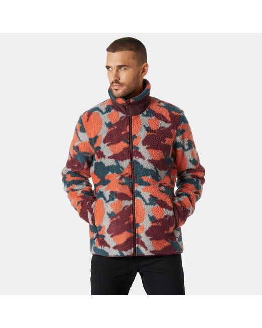 Helly Hansen Red Panorama Printed Pile Jacket Purple for men