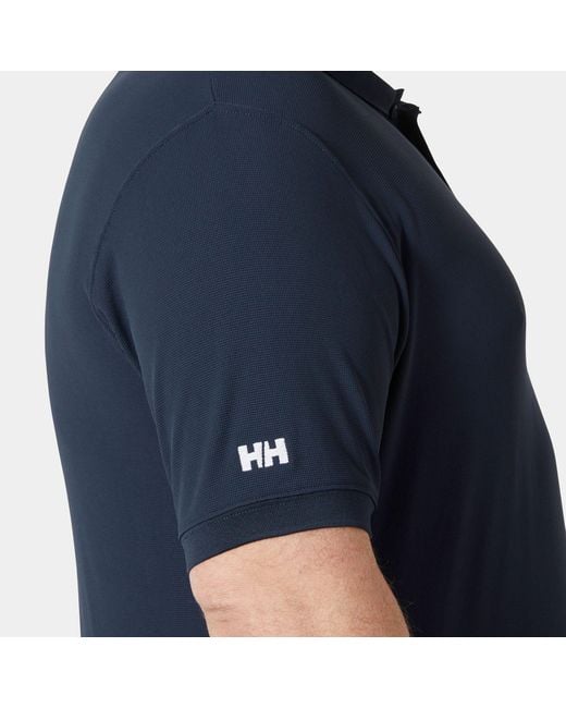 Helly Hansen Blue Crewline Quick-Dry Performance Polo for men