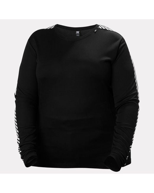 Helly Hansen Black Hh Lifa Crew Performance Base Layer
