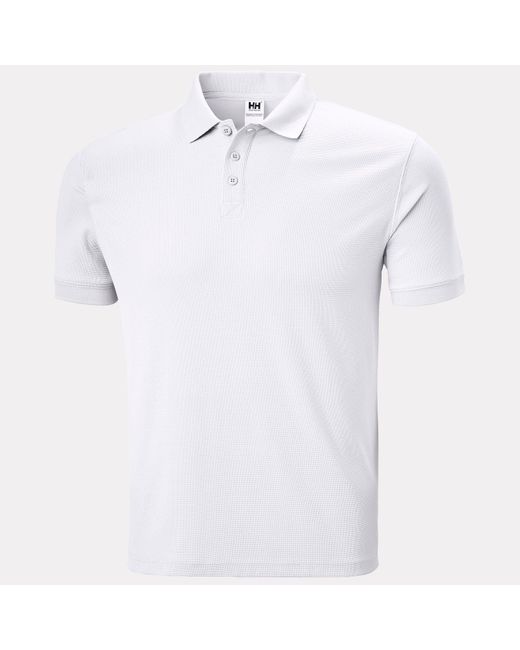 Helly Hansen White Riftline Quick-Dry Tactel Polo Shirt for men