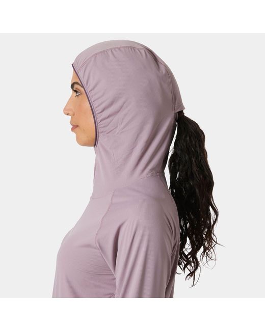 Helly Hansen Purple Shine Solen Half-Zip Sun Hoodie Damen