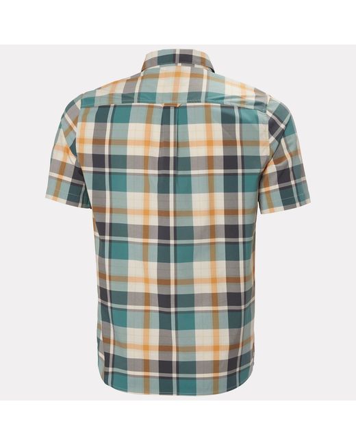 Helly Hansen Blue Fjord Quick-Dry Short-Sleeve Shirt 2.0 for men