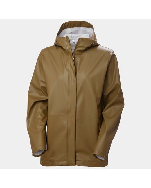 Moss Rain Jacket Mujer Helly Hansen de color Brown