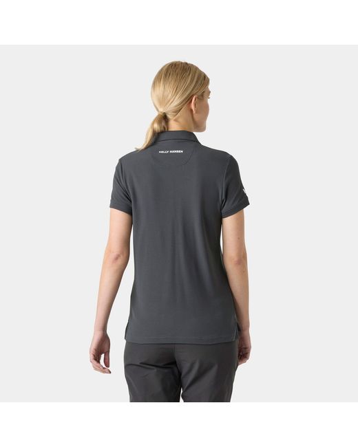 Helly Hansen Black Crewline Quick-Dry Stretch Polo Shirt