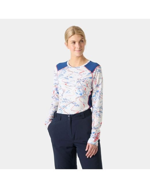Lifa Active Crew Base Layer Mujer Helly Hansen de color Blue