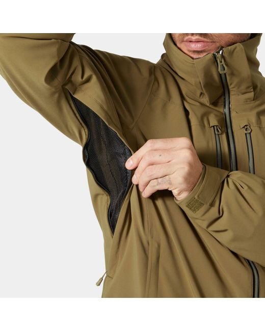 Helly Hansen Green Alpha Lifaloft Lightweight Ski Jacket for men