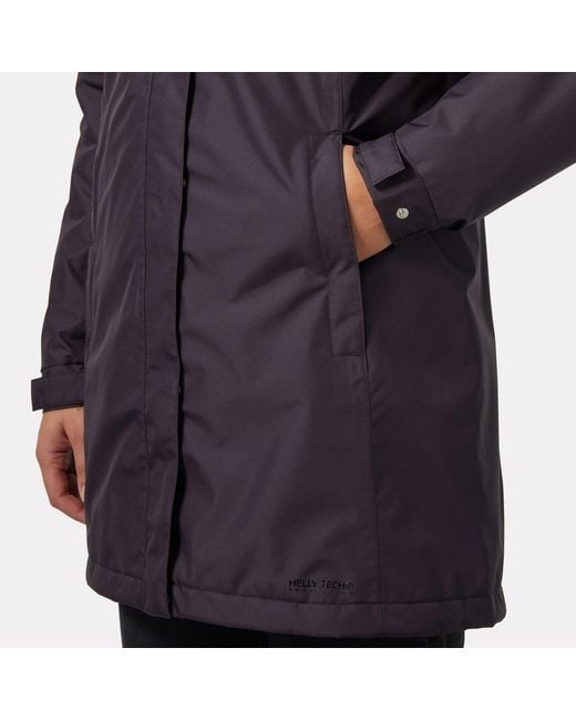 Helly Hansen Blue Aden Long Insulated Rain Coat