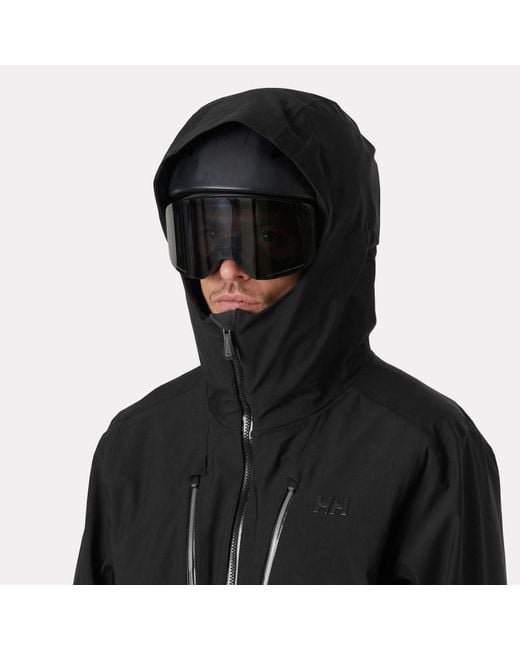 Alpha Long Shell Jacket Hombre Helly Hansen de hombre de color Black