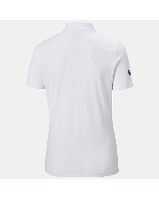 Polo Technique Bleu Marine Femme Crew Blanc Helly Hansen en coloris White