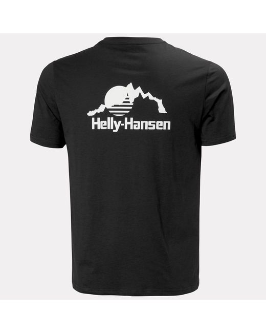 Helly Hansen Black Nord Graphic T-Shirt for men