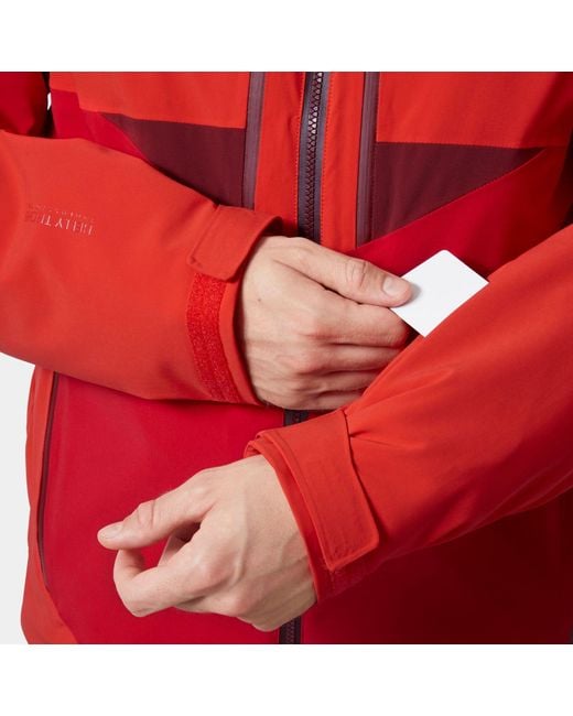 Helly Hansen Red Kvitfjell Race Insulated Ski Jacket for men