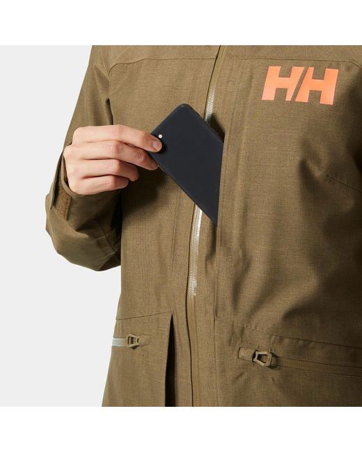 Helly Hansen Green Powderqueen 3.0 Durable Ski Jacket