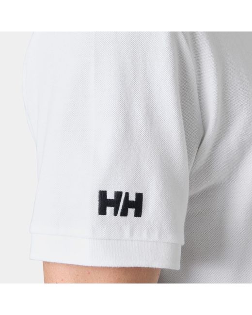 Helly Hansen White Crew Polo Pique for men