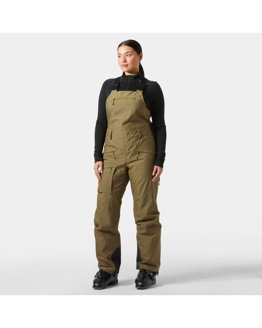 Helly Hansen Green Powderqueen Bib Pants 2.0 for men