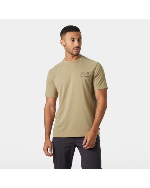 Helly Hansen Green Skog Recycled Graphic T-Shirt for men
