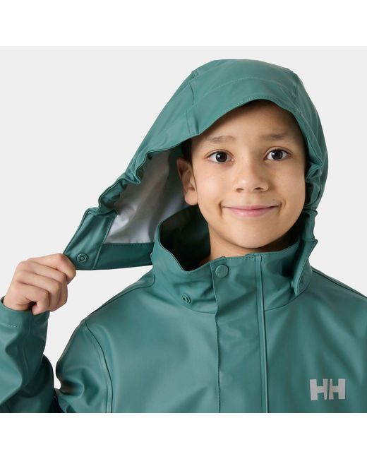 Helly Hansen Green Junior's Moss Classic Helox Rain Jacket