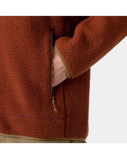 Helly Hansen Brown Panorama Pile Fleece Block Jacket for men