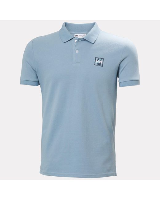 Helly Hansen Blue Toulon Graphic Polo for men