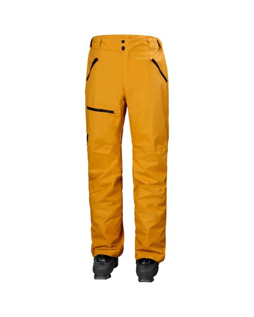 Helly Hansen Yellow Sogn Insulated Cargo Ski Pants Orange for men