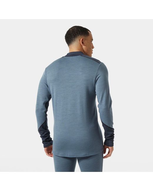 Helly Hansen Blue Lifa Merino Midweight Logo for men