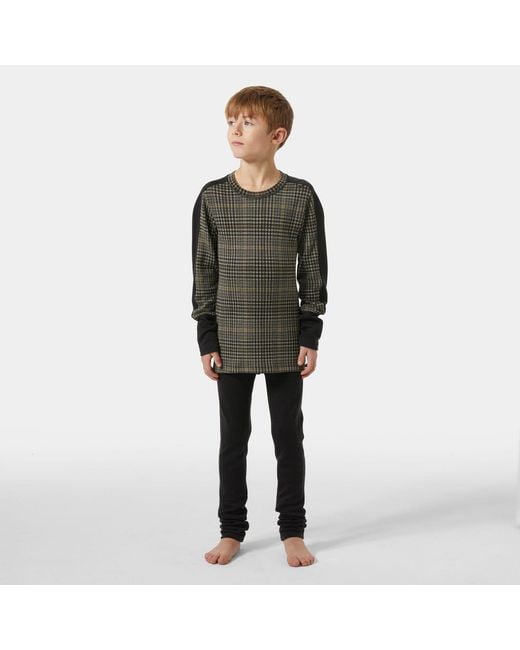 Helly Hansen Green Junior's Hh Graphic Lifa Merino Midweight Base Layer Set