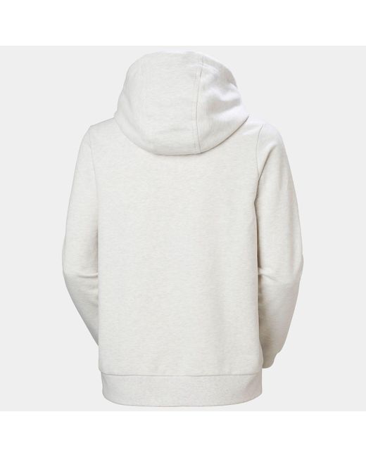 Veste À Capuche Zippée Avec Logo Femme Hh Blanc Helly Hansen en coloris Gray