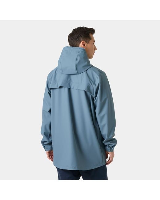 Helly Hansen Blue Moss Windproof Rain Coat for men