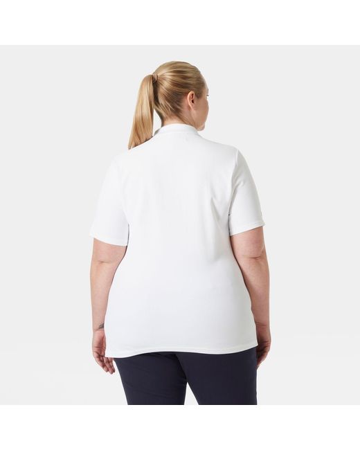 Polo Technique Bleu Marine Femme Crew Blanc Helly Hansen en coloris White