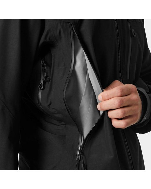 Helly Hansen Black Odin 9 Worlds 3.0 Shell Jacket for men
