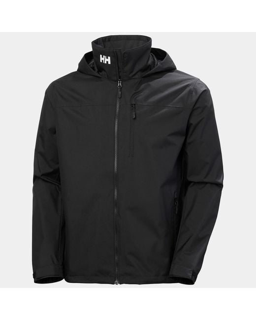 Helly Hansen Black Crew Hooded Jacket 2.0 for men