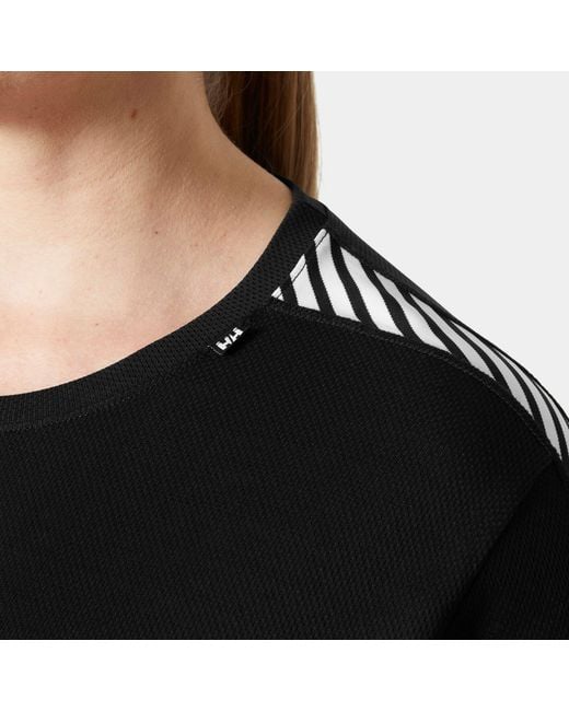 Helly Hansen Black Hh Lifa Crew Performance Base Layer