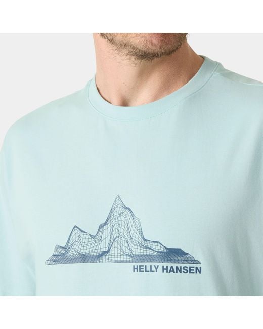 Massif Graphic T-Shirt Blu di Helly Hansen in Blue da Uomo