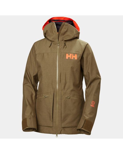 Helly Hansen Green Powderqueen 3.0 Durable Ski Jacket