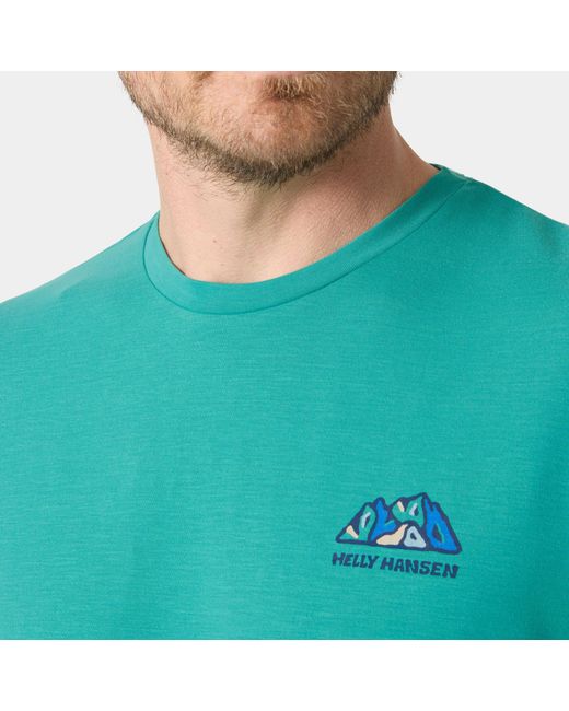 Helly Hansen Green Skog Recycled Graphic T-Shirt for men