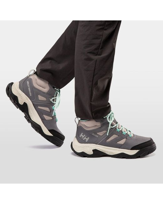 Helly Hansen Gray Switchback Mid 3 Helly Tech Hiking Boots for men