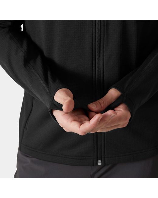 Helly Hansen Black Versalite Hooded Fleece Jacket for men