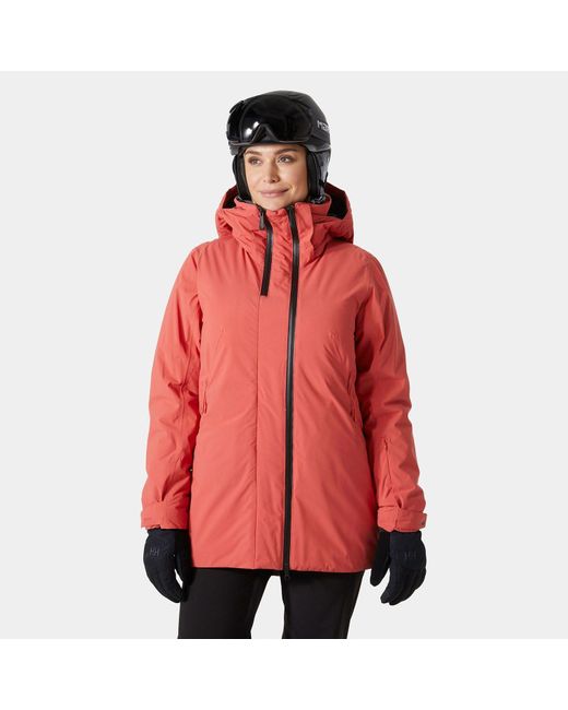 Helly Hansen Nora Long Insulated Ski Jacket Red