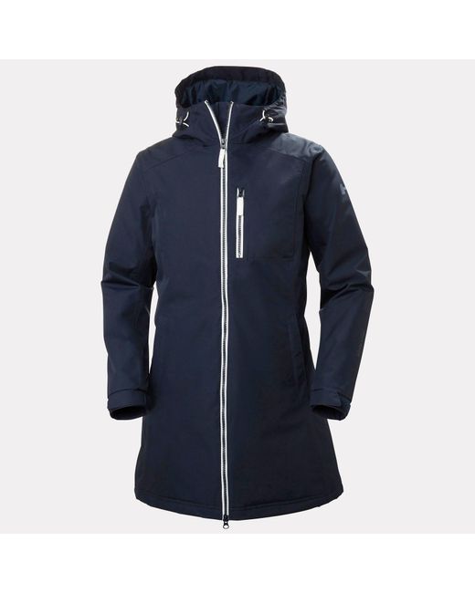 Helly Hansen Blue Long Belfast Insulated Winter Jacket