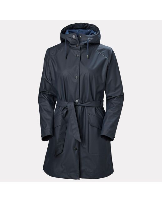 Helly Hansen Blue Lyness Ii Retro 3/4 Length Rain Coat