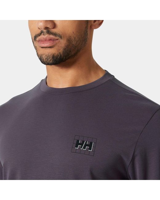 Helly Hansen Blue Skog Graphic Long Sleeve Tee for men