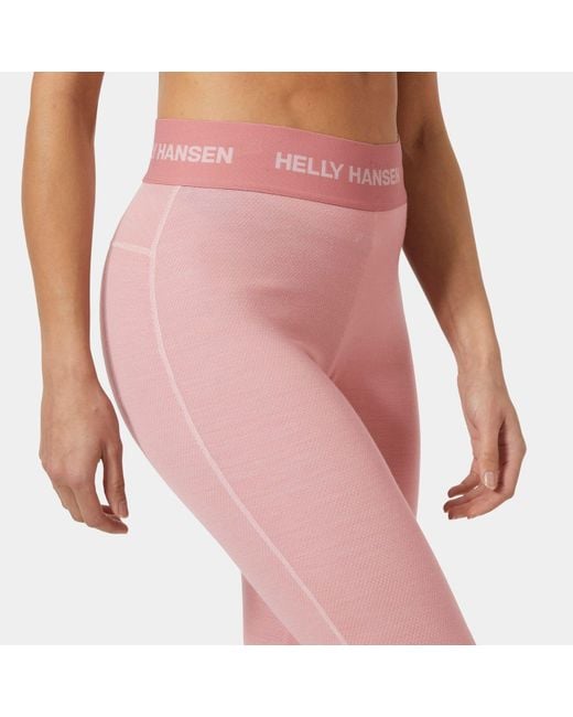 Lifa Merino Midweight Base Layer 3/4 Pants Mujer Helly Hansen de hombre de color Pink